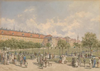 The Heldenplatz in Vienna with a View of the Leopoldine Wing of the Hofburg